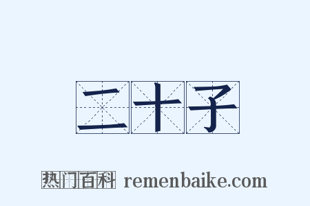 二十子是什么意思的图片